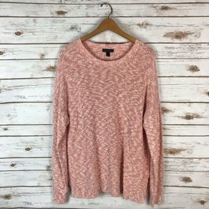 J. Crew Coral Marled Crewneck Sweater